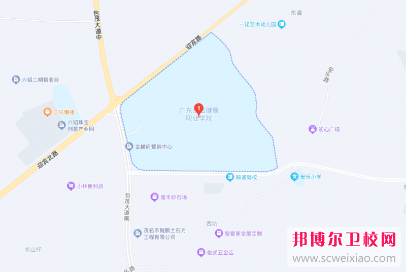 廣東茂名健康職業(yè)學(xué)院地址在哪里，哪個(gè)地區(qū)，哪個(gè)城市?