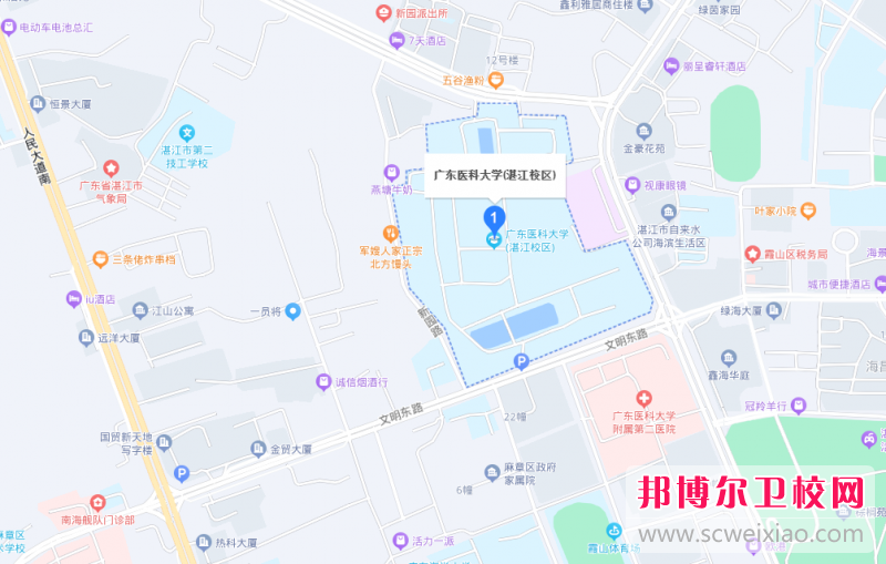 廣東醫(yī)科大學地址在哪里，哪個地區(qū)，哪個城市?